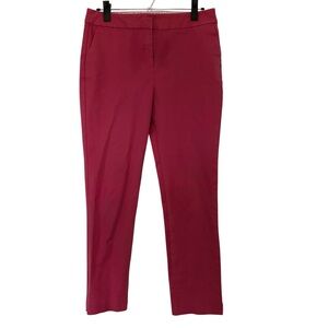 Boden Richmond 7/8 Pants Red Berry US 8L Long Tall Stretch Cotton EUC